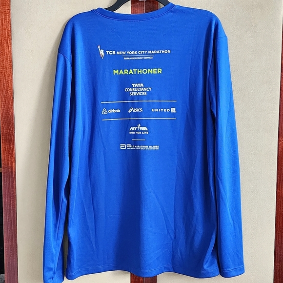 Asics 2015 NYC Marathon Blue Shirt Size XL - Picture 7 of 10